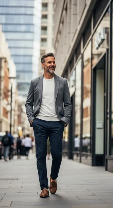 Casual Blazer with a T-Shirt