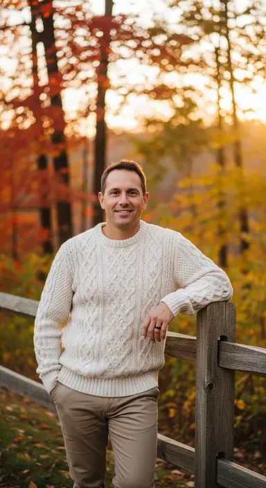 Cozy Sweater with Khaki Pants