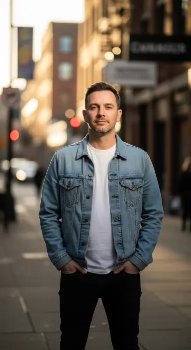 Denim Jacket Over a Plain Tee