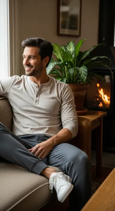 Henley Shirt and Jogger Pants