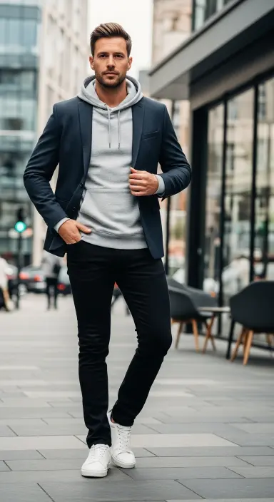 Hoodie with a Blazer