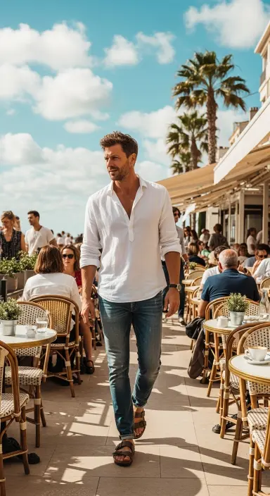 Linen Shirt with Light Jeans