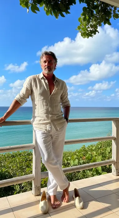 Linen Shirt with Trousers