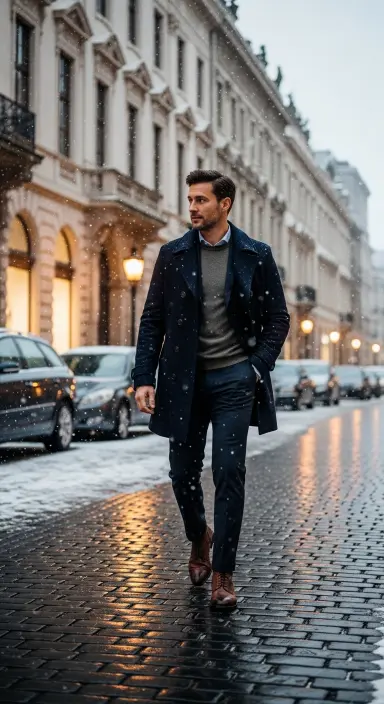 Peacoat with Trousers