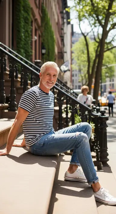 Striped T-Shirt and Jeans
