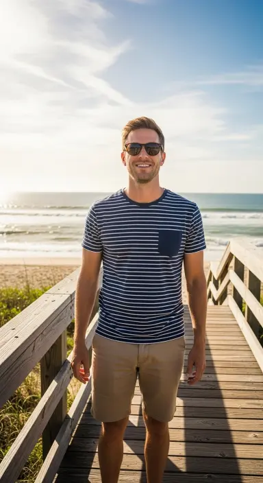Striped T-Shirt with Shorts