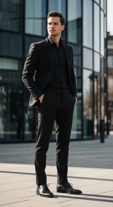 The All-Black Suit That Means Business