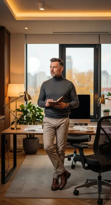 Turtleneck and Chinos