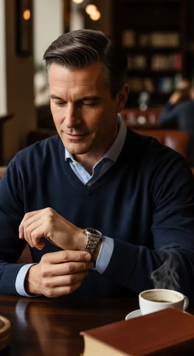 V-Neck Sweater over a Shirt