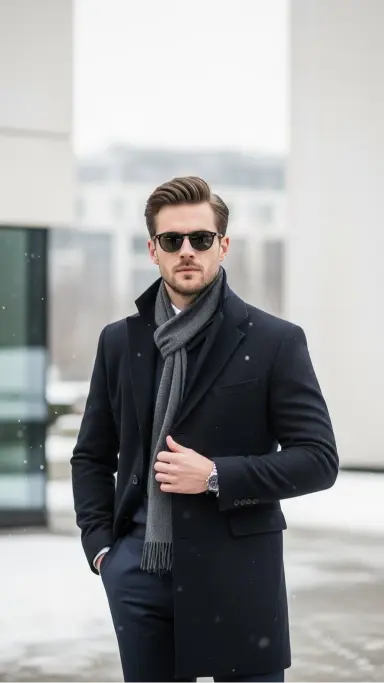 Cashmere Hoodie with a Tailored Coat