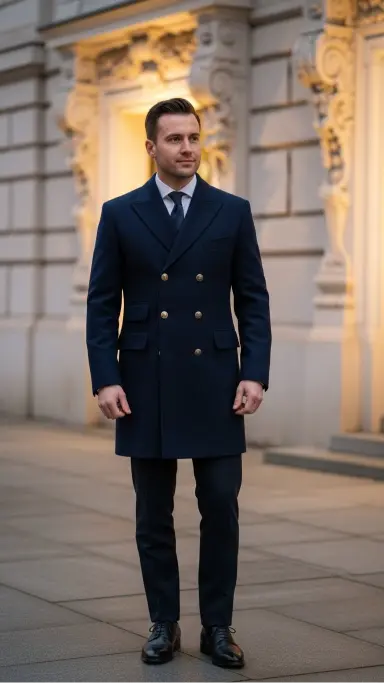 Double-Breasted Coat for a Smart Winter Look