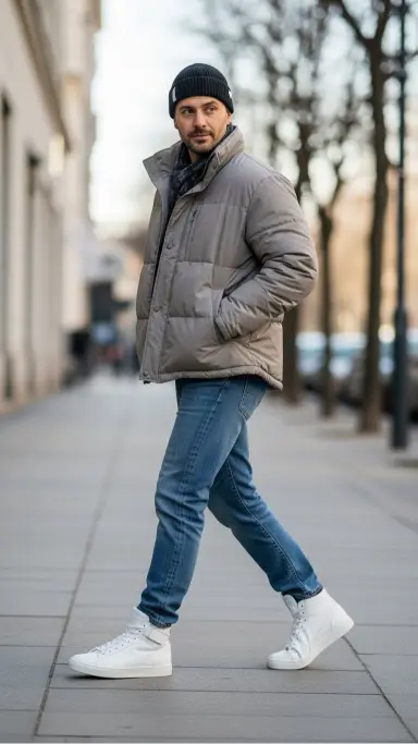 High-Top Sneakers for Winter Street Style