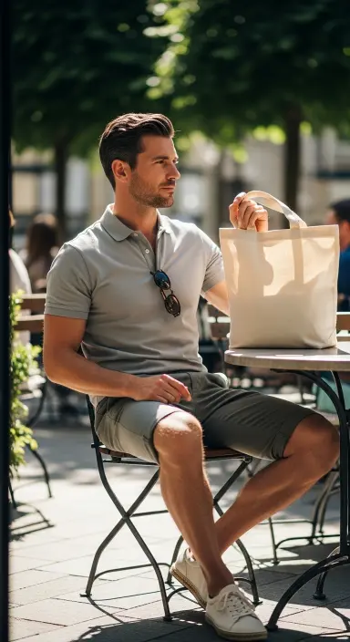 Polo Shirt and Canvas Tote