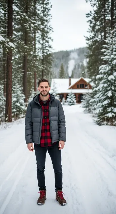 Puffer with a Flannel Layer