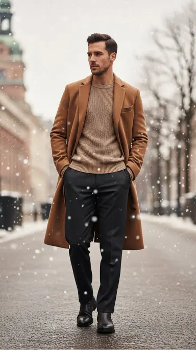 The Clean Neutral Overcoat Look