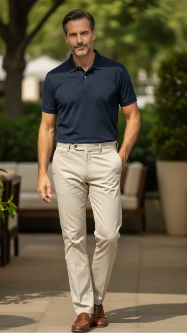 A Well-Tailored Polo and Chinos