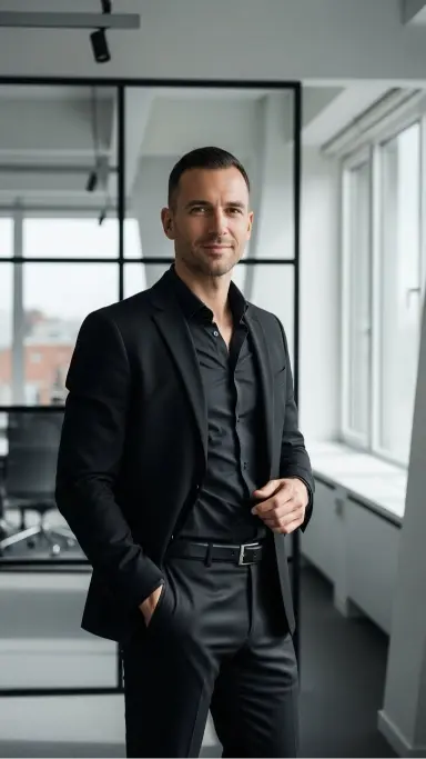 Black Blazer with Black Dress Pants