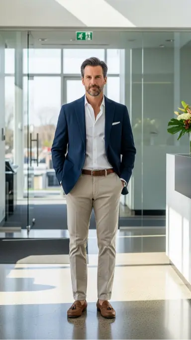 Classic Blazer with Chinos