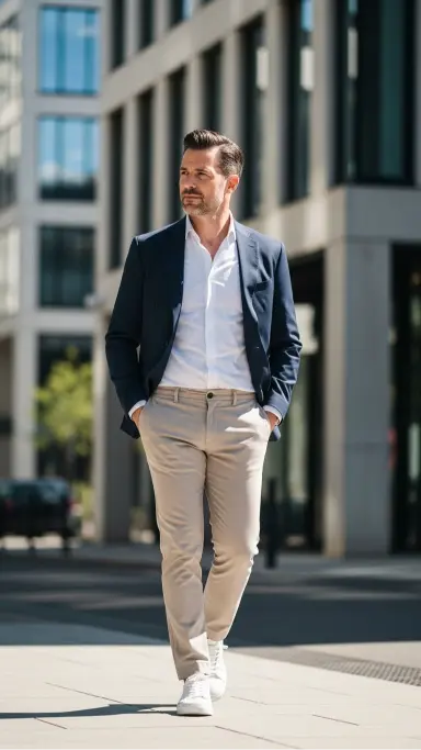 Clean Sneakers with Smart Outfits