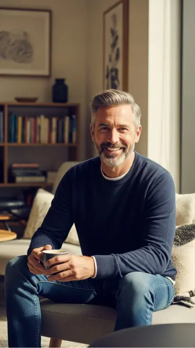 Crewneck Sweater With Comfortable Jeans