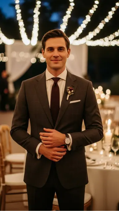 Dark Brown Suit for a Unique Formal Style