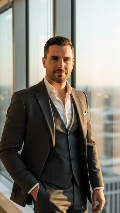 Neutral Suit with No Tie