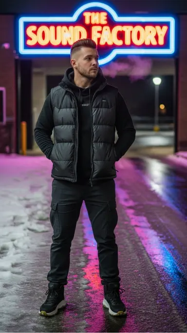 Padded Vest With Layered Tops