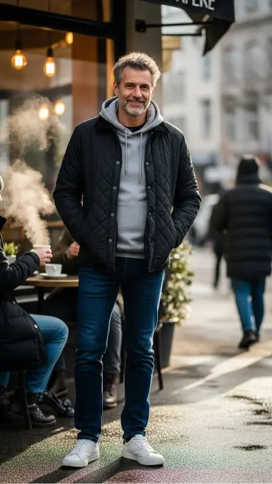 Quilted Jacket with a Hoodie for Everyday Comfort