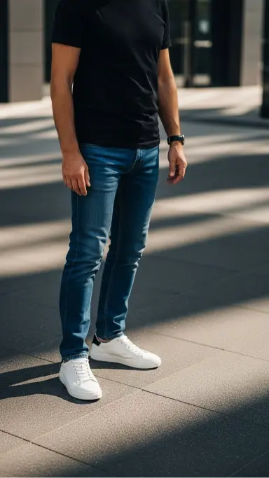 Simple Black or White Sneakers With Any Casual Outfit