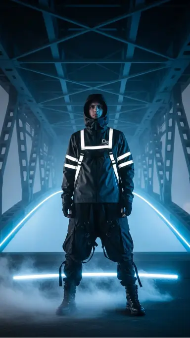 Tech-Wear Jacket With Cargo Pants