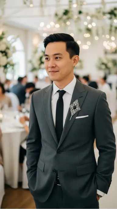 Traditional Formal Suit with Cultural Touch